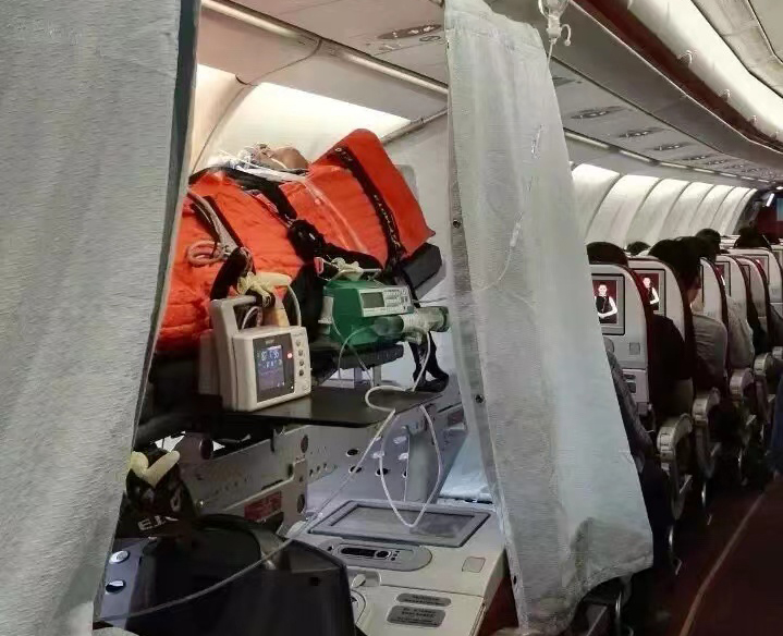 江山市跨国医疗包机、航空担架